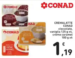 Spazio Conad Crema latte Conad cioccolato, vaniglia offerta