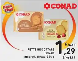 Spazio Conad Fette biscottate Conad offerta