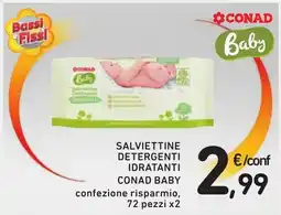 Spazio Conad Salviettine detergenti idratanti Conad Baby offerta