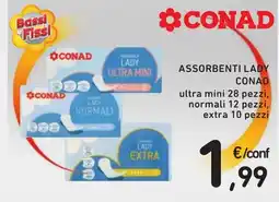 Spazio Conad Assorbenti lady Conad offerta