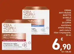 Spazio Conad Crema anti-rughe pelli mature filler rimpolpante Cera di Cupra offerta