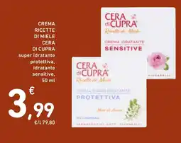 Spazio Conad Crema ricette di miele cera di cupra offerta