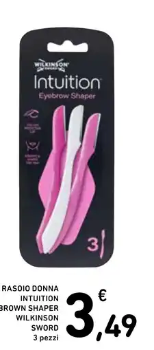 Spazio Conad Rasoio donna intuition brown shaper wilkinson sword offerta