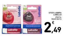 Spazio Conad Stick labbra Labello cherry, black berry offerta