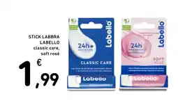 Spazio Conad Stick labbra labbello classic care, soft rosé offerta