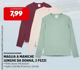 ALDI UP2FASHION WOMEN MAGLIA A MANICHE LUNGHE DA DONNA offerta