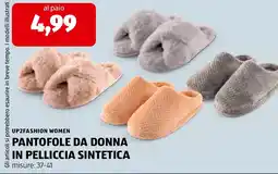 ALDI Pantofole da donna in pelliccia sintetica offerta