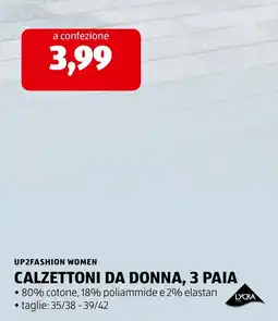 ALDI Calzettoni da donna, 3 paia offerta