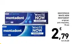Spazio Conad Dentifricio White Now Mentadent offerta