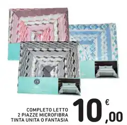 Spazio Conad Completo letto 2 piazze microfibra offerta