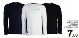 Spazio Conad T-shirt uomo manica lunga girocollo 100% cotone coveri collection offerta