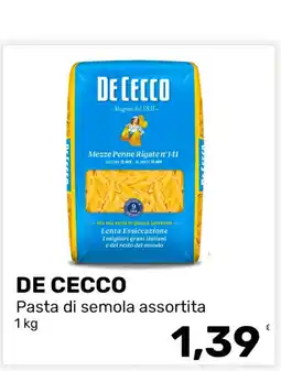 Iper Tosano De Cecco Pasta di semola assortita offerta