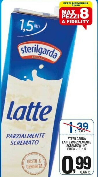 Sigma Latte parzialmente scremato uht 1000 g(ml) offerta