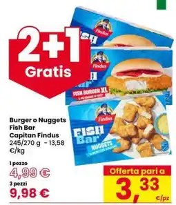 Eurospar Burger o Nuggets Fish Bar offerta