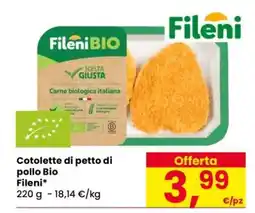 Eurospar Cotolette di petto di pollo Bio offerta