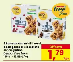 Eurospar 6 Barrette senza glutine offerta