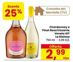 Eurospar Chardonnay o Pinot Rosa frizzante offerta