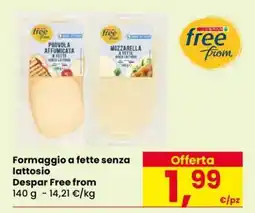 Eurospar Formaggio a fette senza lattosio offerta