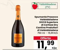 Eurospar Spumante Prosecco Valdobbiadene DOCG Superiore di Cartizze Dry Cantina Produttori di Valdobbiadene offerta