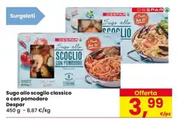 Eurospar Sugo allo scoglio classico o con pomodoro offerta