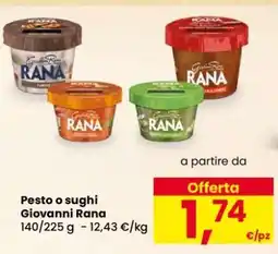 Eurospar Pesto o sughi Giovanni Rana offerta