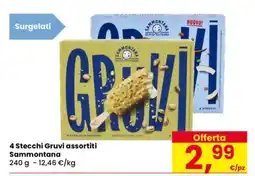 Eurospar 4 Stecchi Gruvi assortiti Sammontana offerta