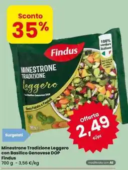Eurospar Minestrone Tradizione Leggero con Basilico Genovese DOP offerta