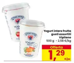 Eurospar Yogurt intero frutta gusti assortiti Vipiteno offerta