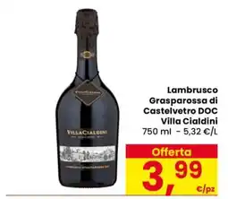 Eurospar Lambrusco Grasparossa di Castelvetro DOC Villa Cialdini offerta