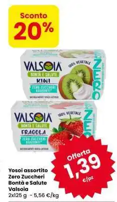 Eurospar Yosoi assortito Zero Zuccheri Bontà e Salute Valsoia offerta