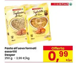 Eurospar Pasta all'uovo formati assortiti offerta