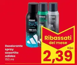 Eurospar Deodorante spray assortito adidas offerta