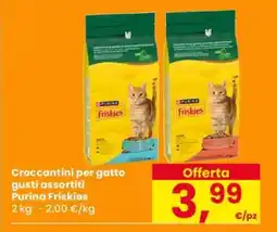 Eurospar Croccantini per gatto gusti assortiti Purina Friskies offerta