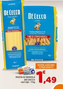 Conad Pasta di Semola De Cecco offerta