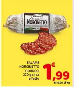 Conad Salame Norcinetto Fiorucci offerta