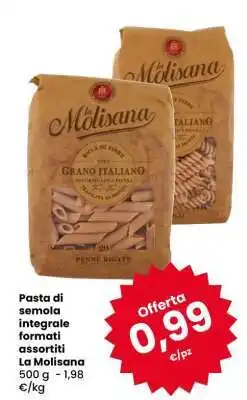 Eurospar Pasta di semola integrale formati assortiti La Molisana offerta