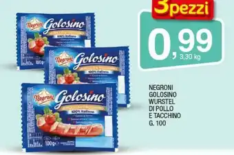 Sigma Golosino pollo e tacchino teneri würstel dal gusto delicato 100 g(ml) offerta