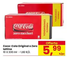 Eurospar Coca-cola Original o Zero lattina offerta