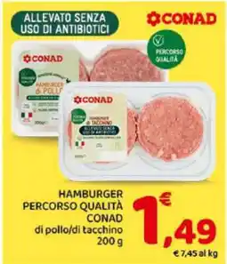 Conad HAMBURGER PERCORSO QUALITÀ CONAD offerta
