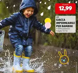 ALDI L&D GIACCA IMPERMEABILE PER BAMBINI offerta