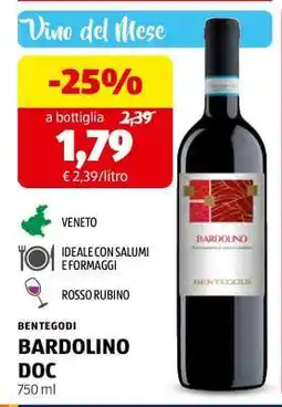 ALDI BENTEGODI BARDOLINO DOC offerta