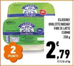 Conad CILIEGINE, OVOLETTE, NODINI, FIOR DI LATTE CUOMO offerta