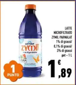 Conad Latte Microfiltrato Zymil Parmalat offerta