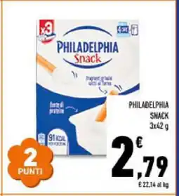 Conad PHILADELPHIA SNACK 3x42 g offerta