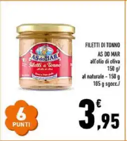 Conad Filetti di Tonno Às do Mar offerta