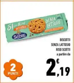 Conad BISCOTTI SENZA LATTOSIO RISO SCOTTI offerta