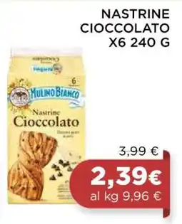 Coop NASTRINE CIOCCOLATO X6 240 G offerta