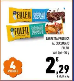 Conad Barretta Proteica al Cioccolato Fulfil offerta