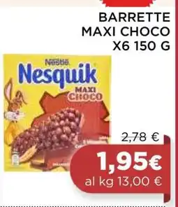 Coop BARRETTE MAXI CHOCO X6 150 G offerta