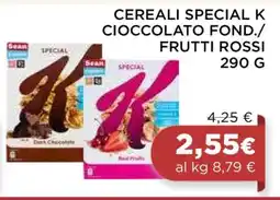 Coop CEREALI SPECIAL K CIOCCOLATO FOND./FRUTTI ROSSI offerta